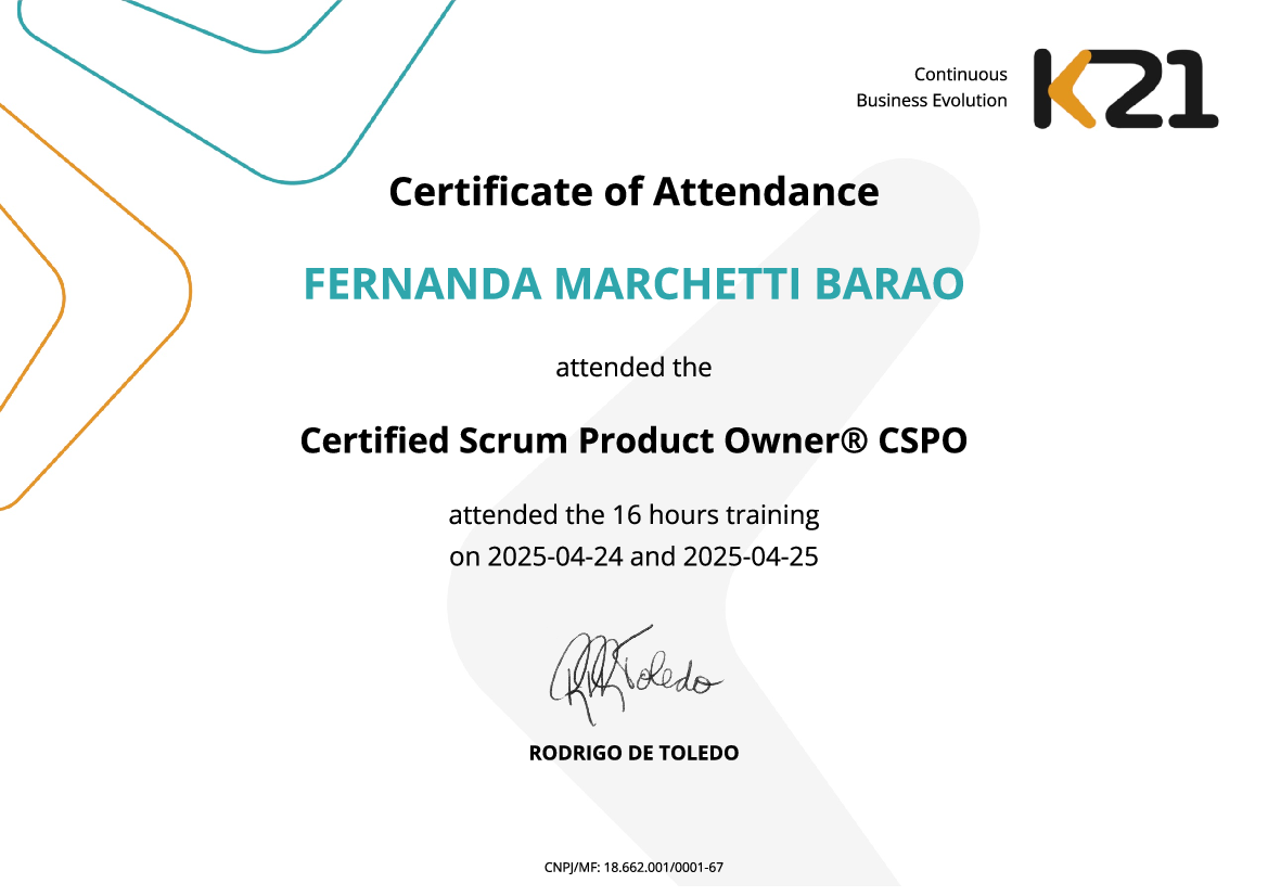 Certificado K21